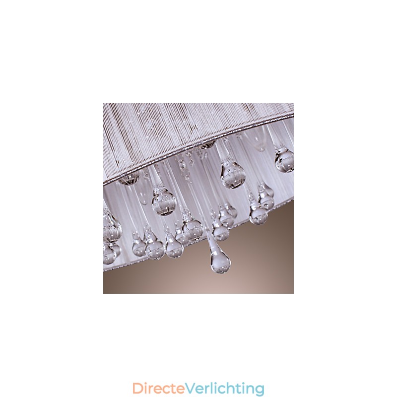 Moderne eigentijdse drum kristal gegalvaniseerde metalen hanglamp