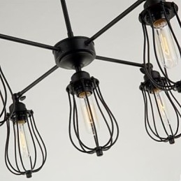 Amerikaanse industriële restauratie van oude manieren smeedijzeren grapefruit 5-kops hanglamp