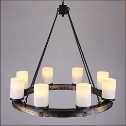 Vintage oude houten kroonluchter