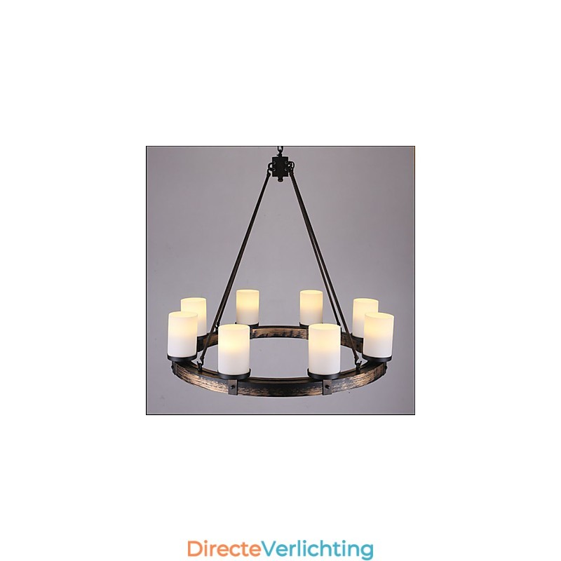 Vintage oude houten kroonluchter