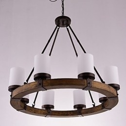 Vintage oude houten kroonluchter