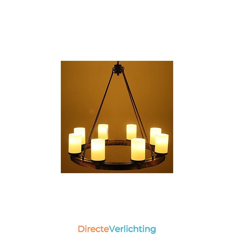 Vintage oude houten kroonluchter
