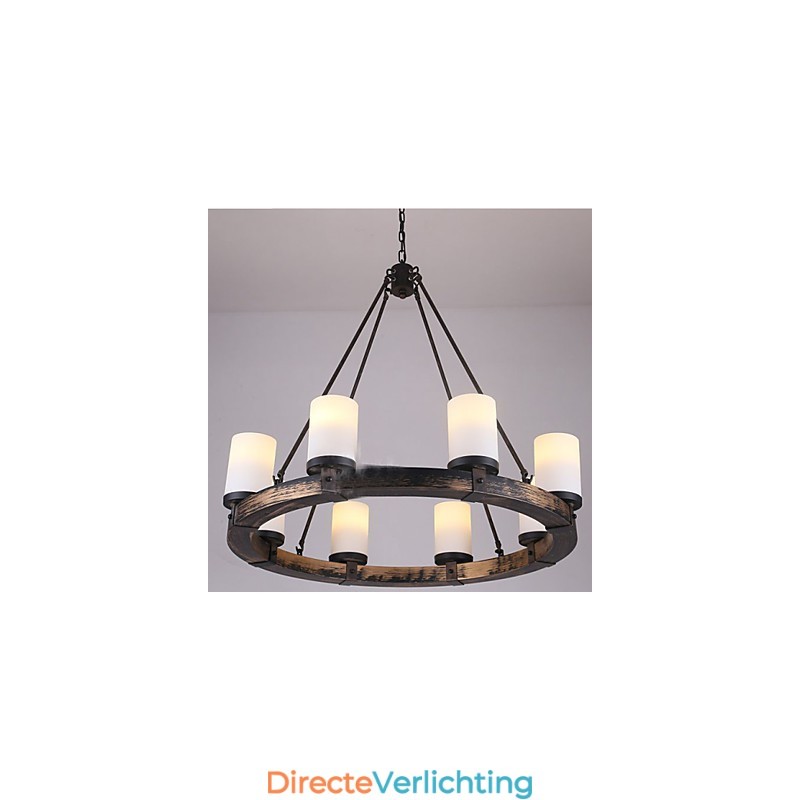 Vintage oude houten kroonluchter