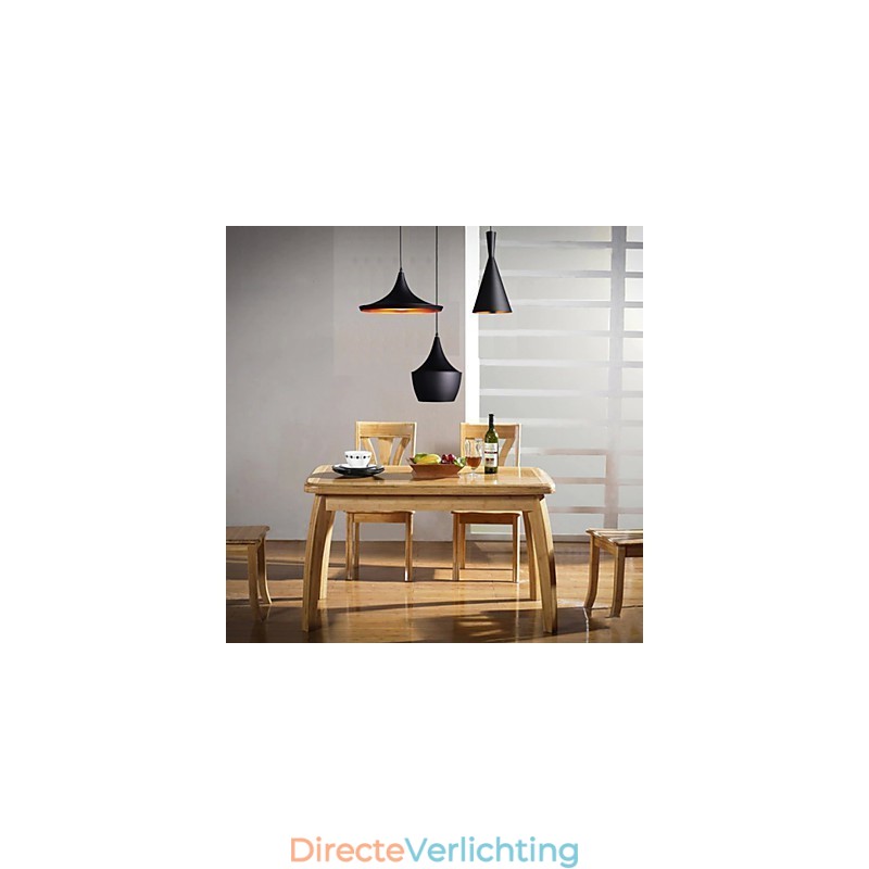 Gestroomlijnde hanglamp in zwart