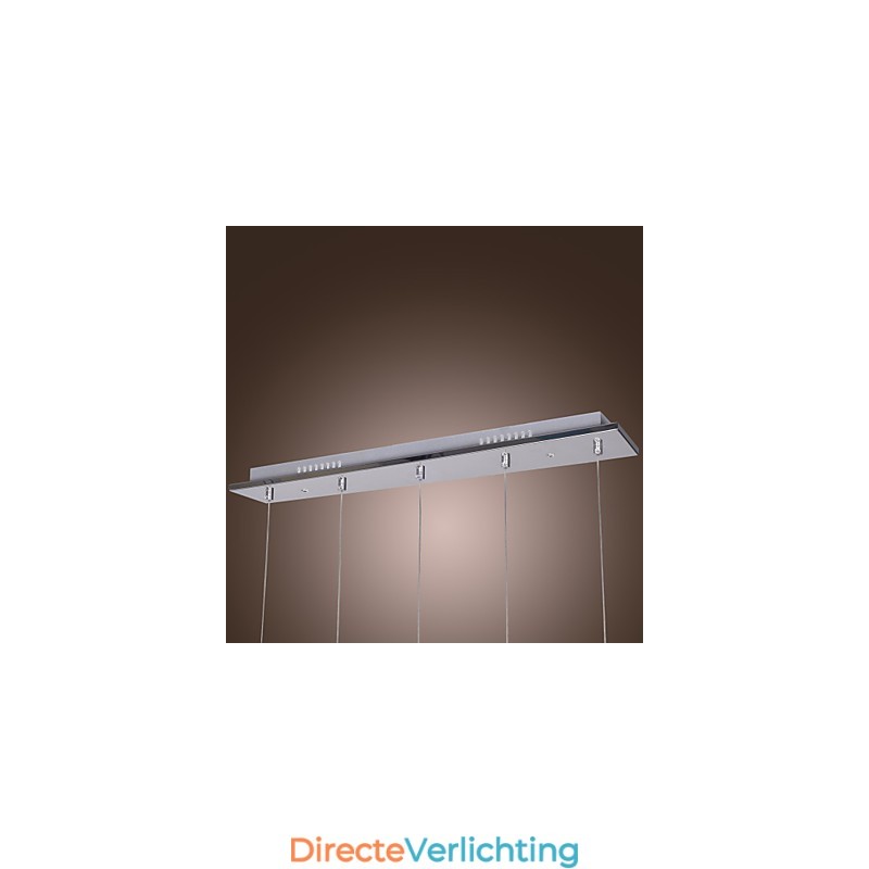 Moderne eigentijdse eiland kristal chromen hanglamp