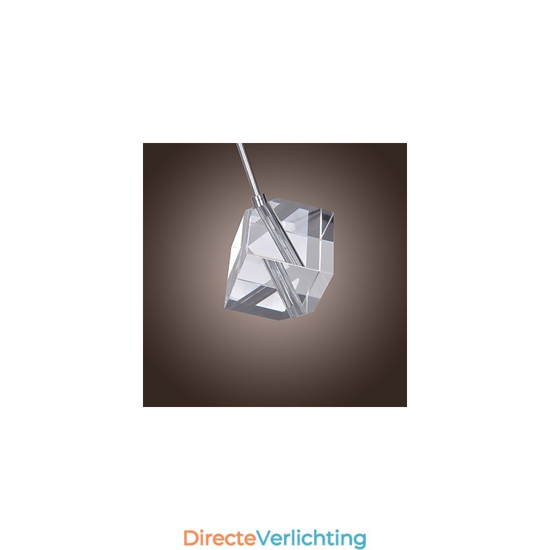 Moderne eigentijdse eiland kristal chromen hanglamp