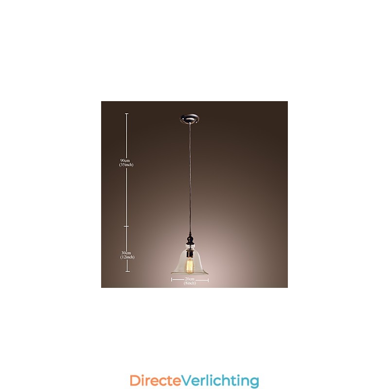 Traditionele klassieke vintage kom mini-stijl gegalvaniseerde hanglamp