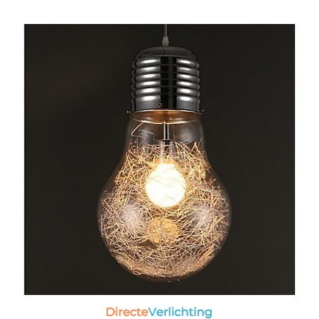 Eenvoudige ideeën met een grote gloeilamp glazen kroonluchter hanglamp Eenvoudige ideeën met een grote gloeilamp glazen kroonluchter hanglamp