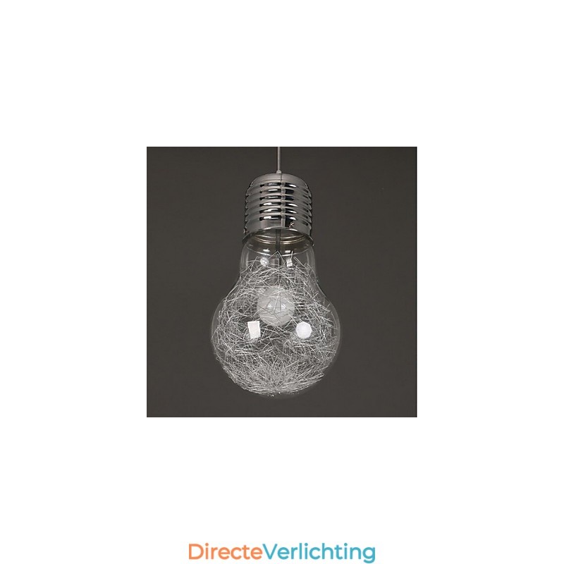 Eenvoudige ideeën met een grote gloeilamp glazen kroonluchter hanglamp