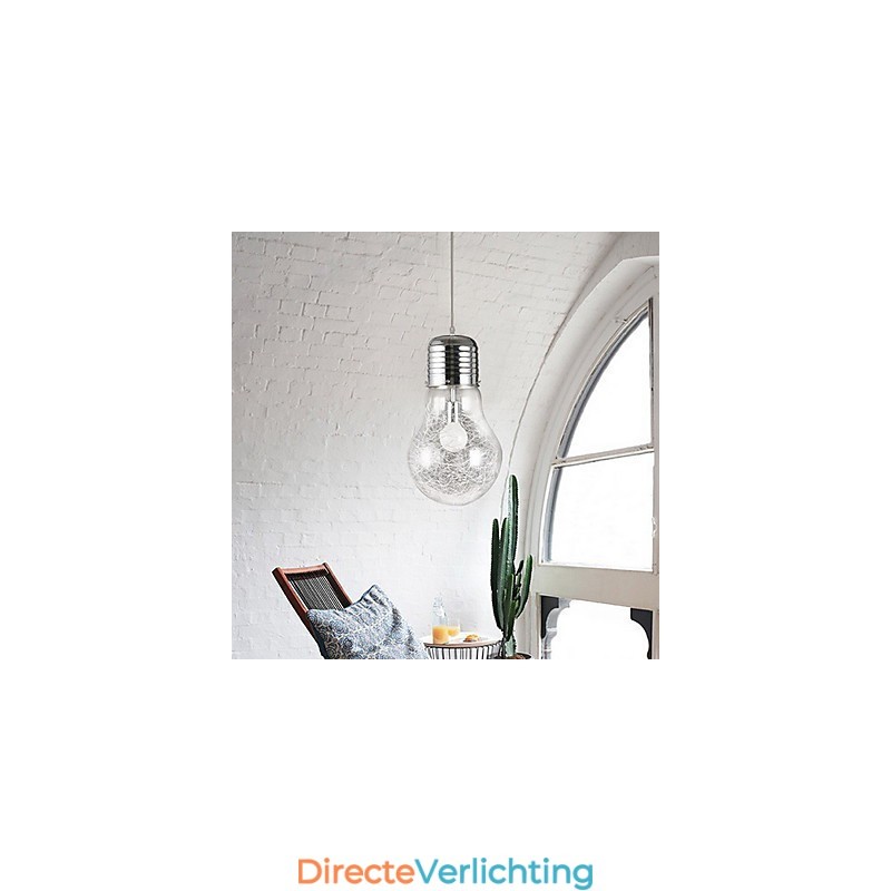 Eenvoudige ideeën met een grote gloeilamp glazen kroonluchter hanglamp