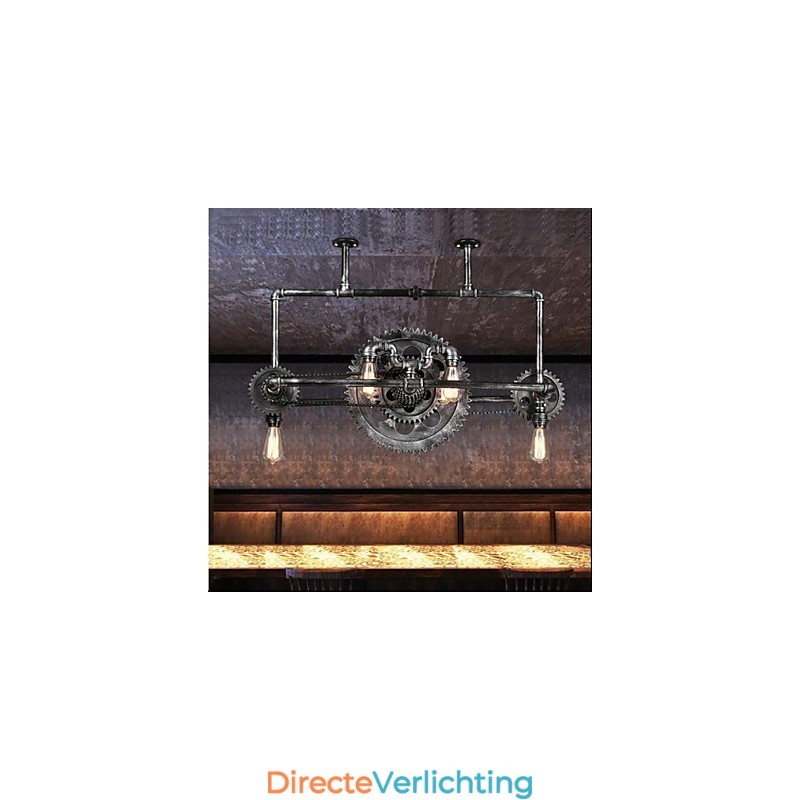 Ijzeren pijp kroonluchter industriële winduitrusting hanglamp