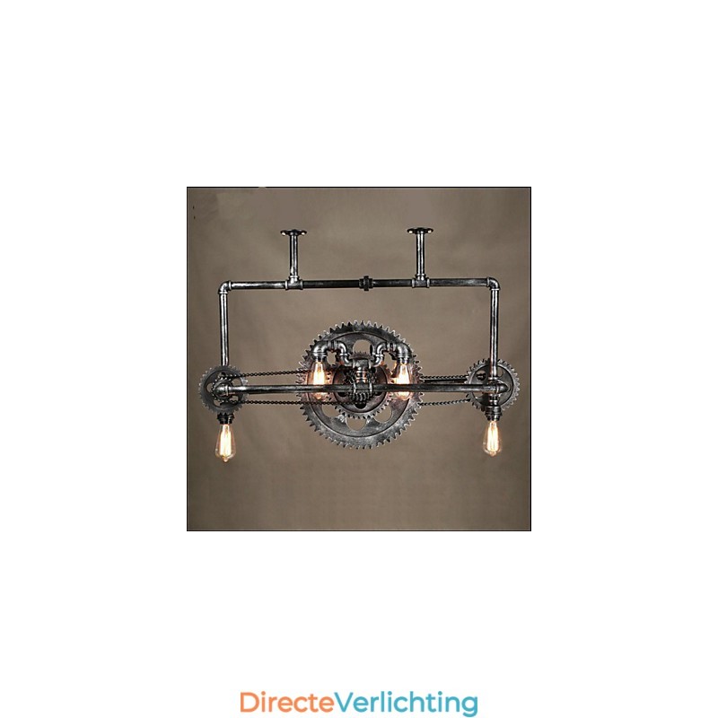 Ijzeren pijp kroonluchter industriële winduitrusting hanglamp