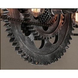 Ijzeren pijp kroonluchter industriële winduitrusting hanglamp
