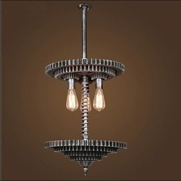 Vintage Lron kroonluchter kroonluchter creatieve mechanische uitrusting
