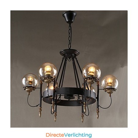 Kunstglas Bol Ronde Bonenstaak Kroonluchter Kunstglas Bol Ronde Bonenstaak Kroonluchter