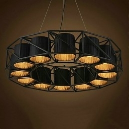 Vintage Land Schilderij Metalen Hanglamp Garage