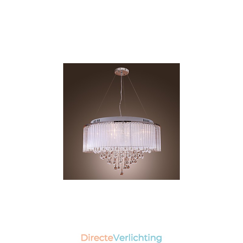 Moderne eigentijdse drum kristal gegalvaniseerde hanglamp