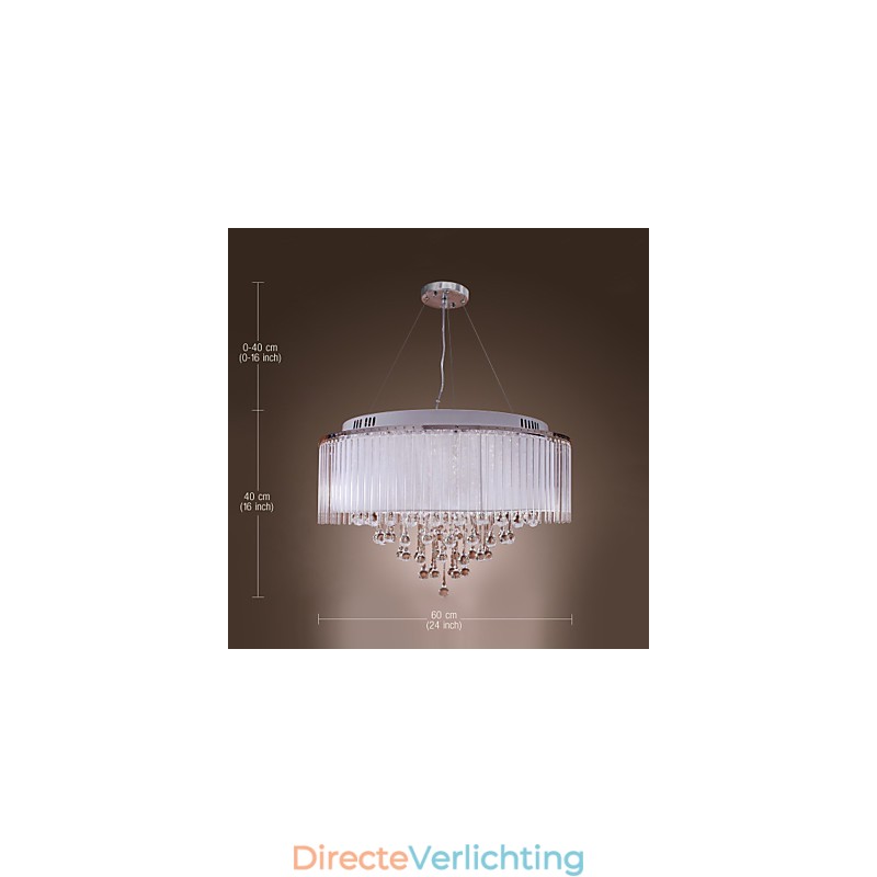 Moderne eigentijdse drum kristal gegalvaniseerde hanglamp