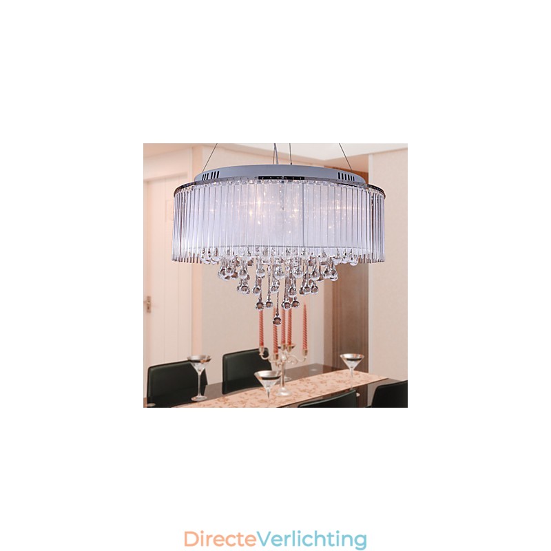 Moderne eigentijdse drum kristal gegalvaniseerde hanglamp