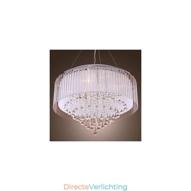 Moderne eigentijdse drum kristal gegalvaniseerde hanglamp