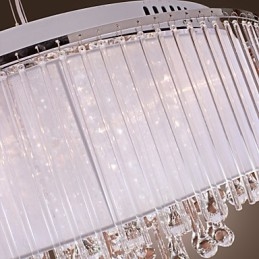 Moderne eigentijdse drum kristal gegalvaniseerde hanglamp