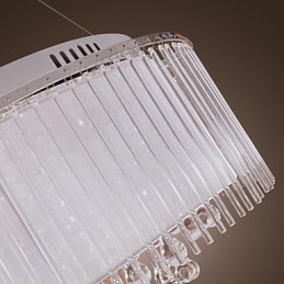 Moderne eigentijdse drum kristal gegalvaniseerde hanglamp
