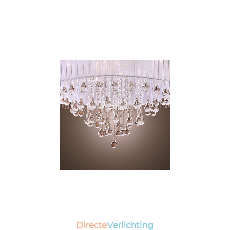Moderne eigentijdse drum kristal gegalvaniseerde hanglamp