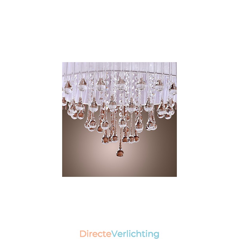 Moderne eigentijdse drum kristal gegalvaniseerde hanglamp