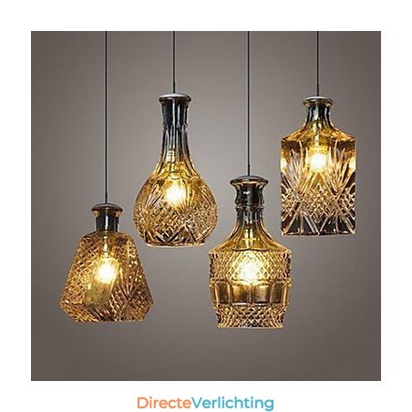 Kristallen glazen lamp 4 lampenkap minimalistische flesverlichting Kristallen glazen lamp 4 lampenkap minimalistische flesverlichting
