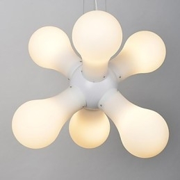 Eenvoudige glazen hanglamp