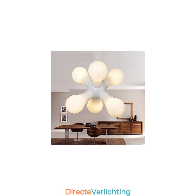 Eenvoudige glazen hanglamp