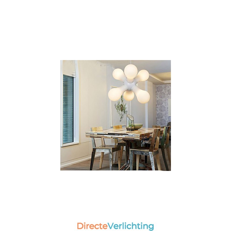 Eenvoudige glazen hanglamp