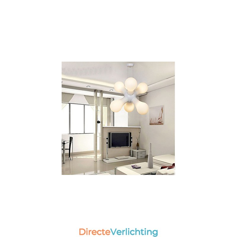 Eenvoudige glazen hanglamp