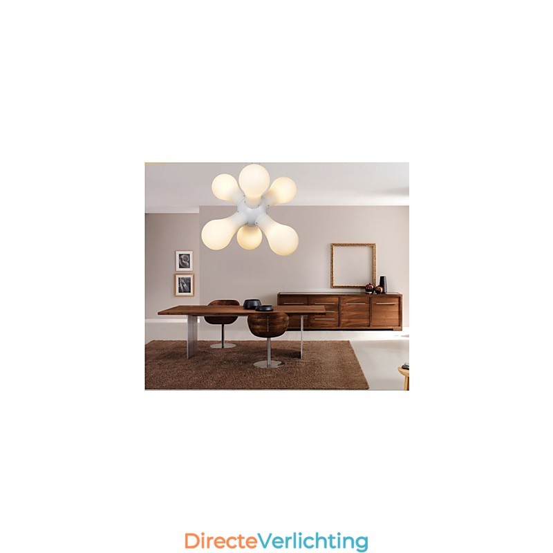 Eenvoudige glazen hanglamp