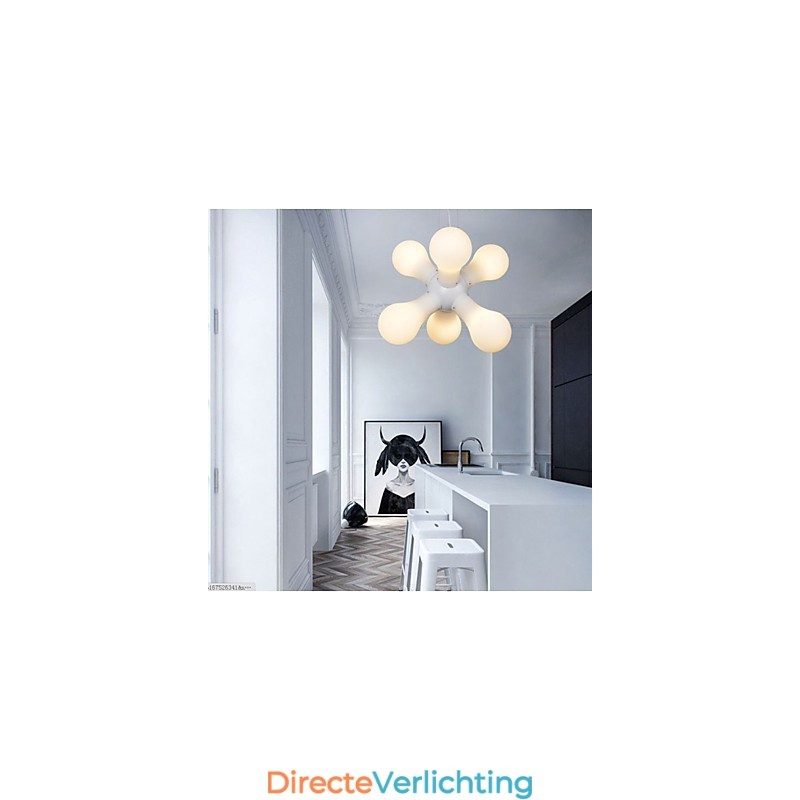 Eenvoudige glazen hanglamp