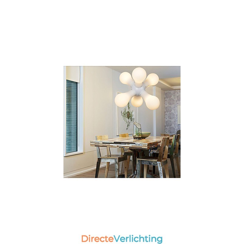 Eenvoudige glazen hanglamp