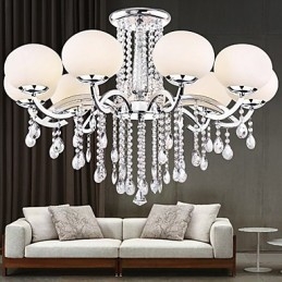 Kroonluchter Kristal Luxe Modern Wonen 9 Lampen