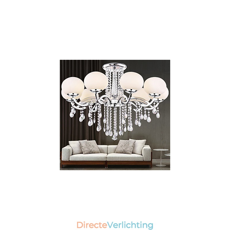 Kroonluchter Kristal Luxe Modern Wonen 9 Lampen