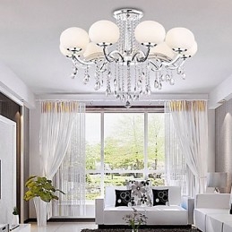 Kroonluchter Kristal Luxe Modern Wonen 9 Lampen