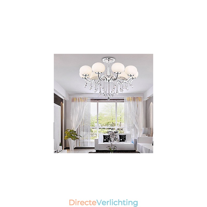 Kroonluchter Kristal Luxe Modern Wonen 9 Lampen