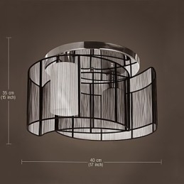 Plafondlamp Modern Design 2 Lampen Zwart