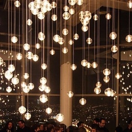 All Over The Sky Star Bocci Droplight Aurora Borealis Moderne Glazen Kristallen Lamp