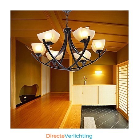 Antiek geïnspireerde hanglamp met 6 lampen Antiek geïnspireerde hanglamp met 6 lampen