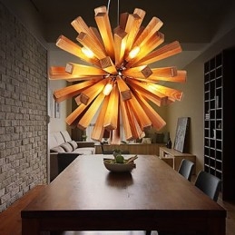 Hanglampen Landelijk Hout Bamboe