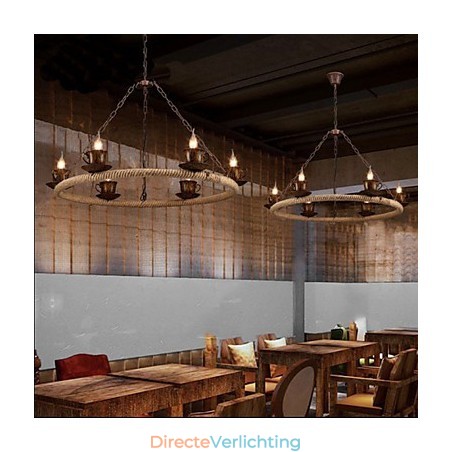Keramische Industrie Wind Rope Kroonluchter RetroLron Kroonluchter Eenvoudig Keramische Industrie Wind Rope Kroonluchter RetroLron Kroonluchter Eenvoudig