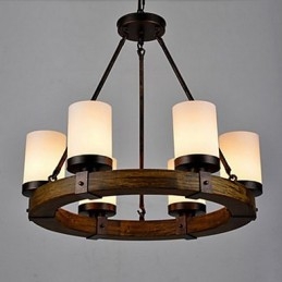 Vintage oude houten kroonluchter