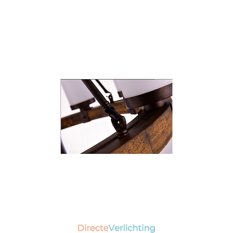 Vintage oude houten kroonluchter