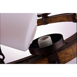 Vintage oude houten kroonluchter
