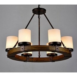 Vintage oude houten kroonluchter