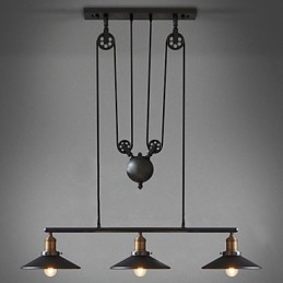 Hanglampen Vintage 3 lampen ST64 lampen inbegrepen Up en Down systeem